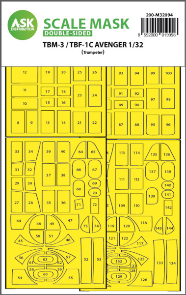 Masking Set Grumman TBM-3/TBF-1 Avenger (Trumpeter) Double sided 200-M32094