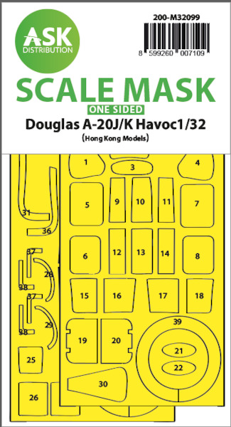 Masking Set Douglas A20J/K Havoc Single sided (Hong Kong Models)  200-M32099