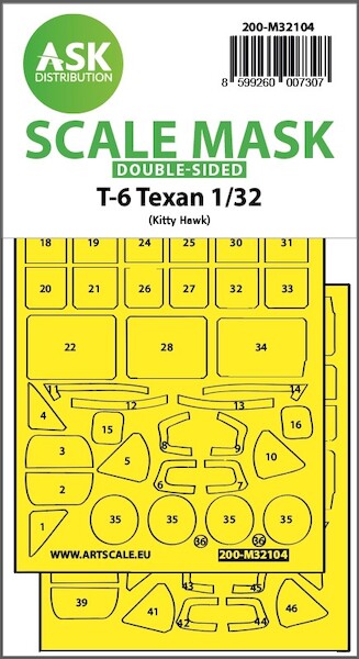 Masking Set North American T6 Texan Double sided (Kitty Hawk) 200-M32104