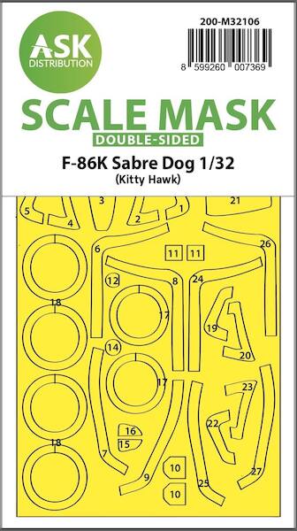 Masking Set North American F86K Sabredog Double sided (Kitty Hawk) 200-M32106