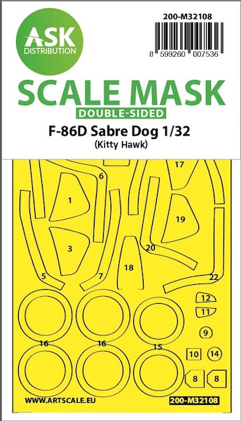 Masking Set North American F86D Sabredog Double sided (Kitty Hawk)  200-M32108