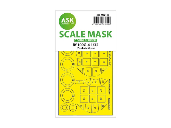 Masking Set Messerschmitt Bf109G-4 Double Sided (Zoukei Mura)  200-M32135