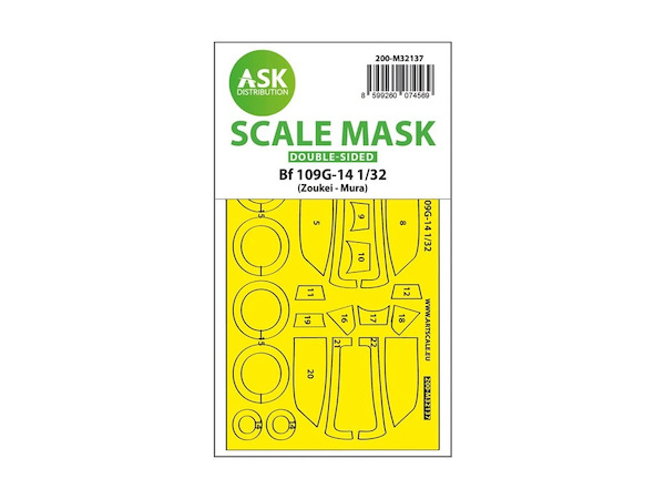 Masking Set Messerschmitt Bf109G-14 Double Sided (Zoukei Mura)  200-M32137
