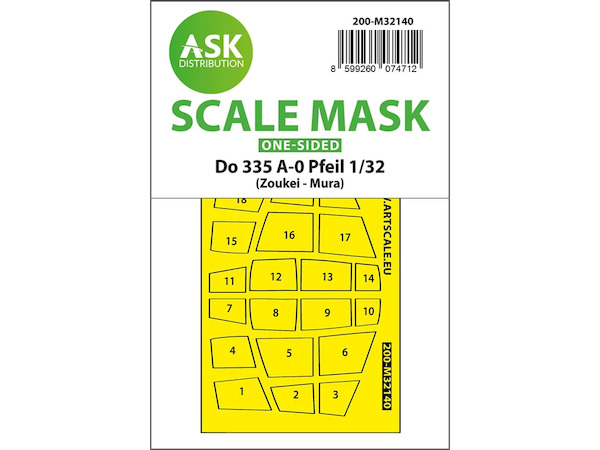 Masking set Dornier Do335A-0  One sided (zoukei Mura)  200-m32140