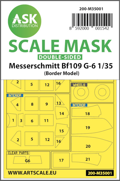 Masking Set Messerschmitt BF109G-6 (Border Model) Double Sided 200-M35001