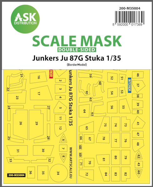 Masking Set Junkers Ju87G Stuka  (Border Model) Double Sided  200-M35004