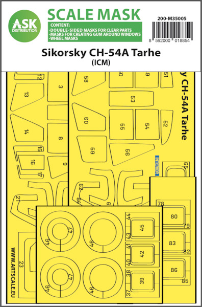 Masking Set Sikorsky CH54A Tarhe (ICM) Double Sided 200-M35005
