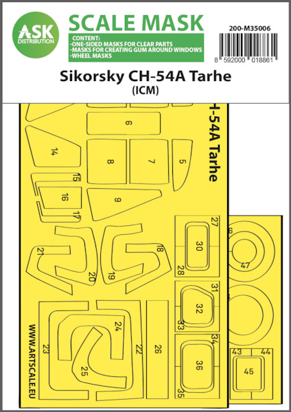 Masking Set Sikorsky CH54A Tarhe (ICM) Single Sided 200-M35006