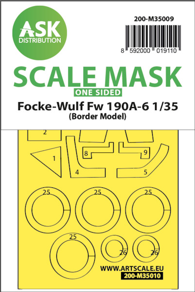 Masking Set Focke Wulf FW190A-6 (Border Model) Single Sided 200-M35009