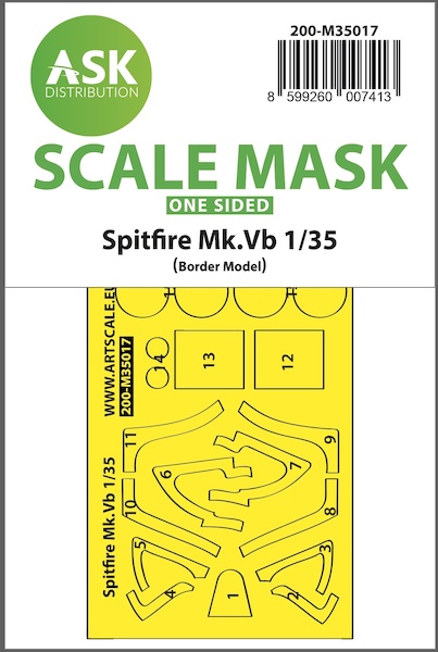 Masking Set Spitfire MKVb (Border models) Single Sided 200-M35017