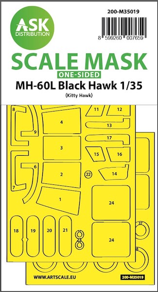 Masking Set MH60L Black Hawk (Kitty Hawk) Single Sided 200-M35019