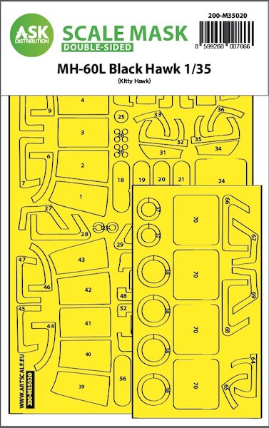 Masking Set MH60L Black Hawk(Kitty Hawk) Double Sided 200-M35020