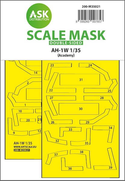 Masking Set AH1W Cobra (Academy) Double Sided 200-M35021