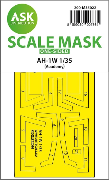 Masking Set AH1W Cobra (Academy) Single Sided 200-M35022