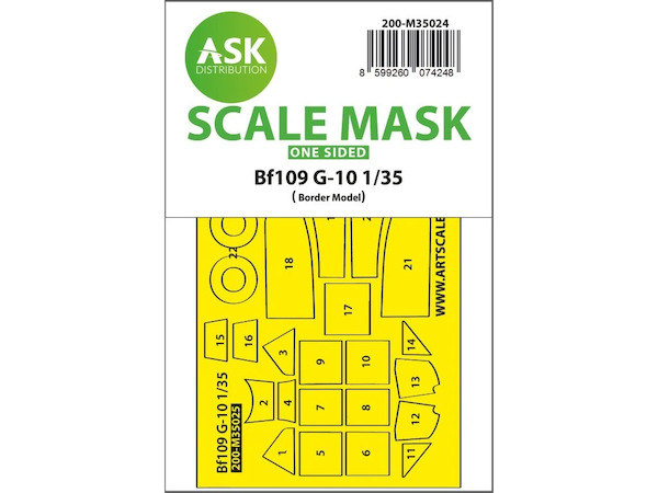 Masking Set Messerschmitt BF109G-10 (Border Model) Single Sided  200-M35024