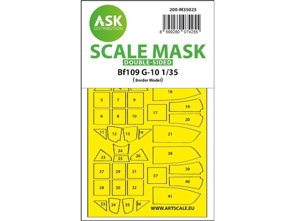 Masking Set Messerschmitt BF109G-10 (Border Model) Double Sided  200-M35025