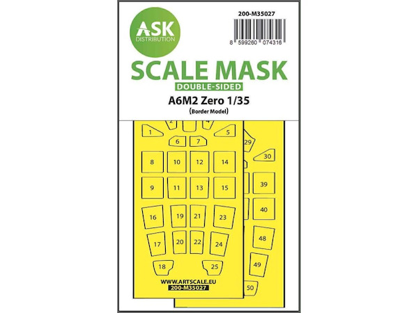 Masking Set Mitsubishi A6M2 Zero (Border Model) Double Sided  200-M35027