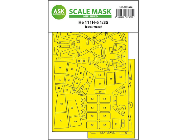 Masking Set Heinkel He111H-6 (Border Model) Single Sided  200-M35028