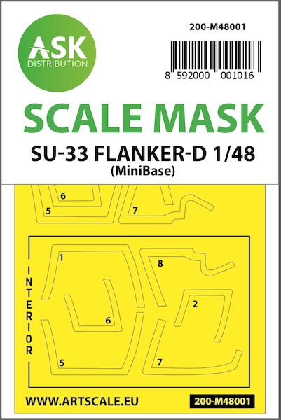 Masking Set Sukhoi Su33 Flanker D (MiniBase)  200-M48001