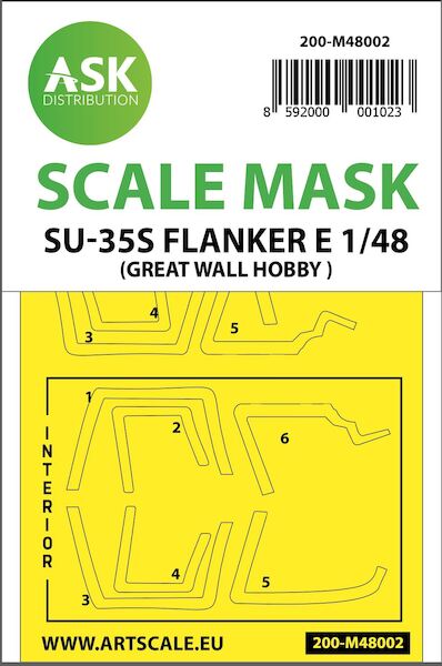 Masking Set Sukhoi Su35S Flanker E (Great Wall Hobby)  200-M48002