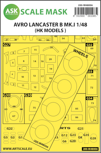 Masking Set Avro Lancaster B MK1 (HK Models)  200-M48006