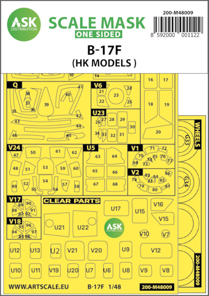 Masking Set Boeing B17F Flying Fortress (HK Models)  200-M48009