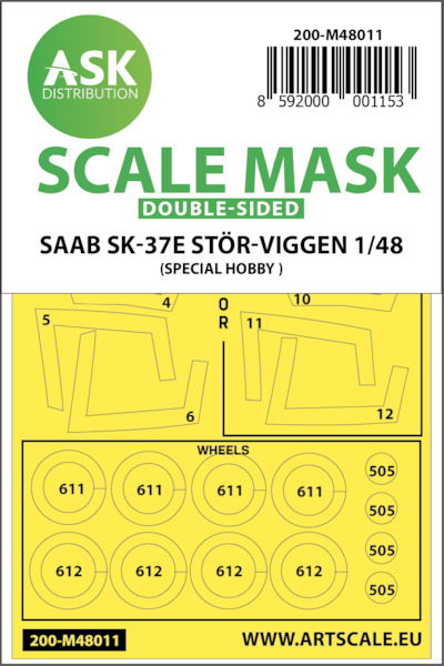 Masking Set Saab SK37E  Str-Viggen (Special Hobby) Double Sided  200-M48011