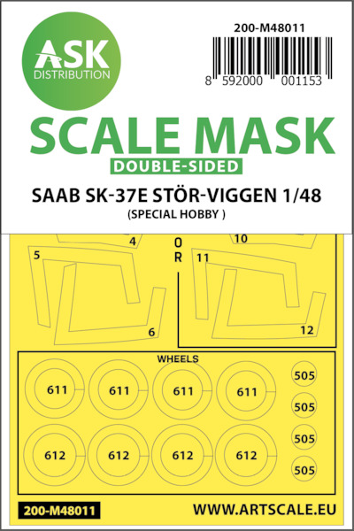 Masking Set Saab SK37E Stör-Viggen (Special Hobby) Double Sided 200-M48011