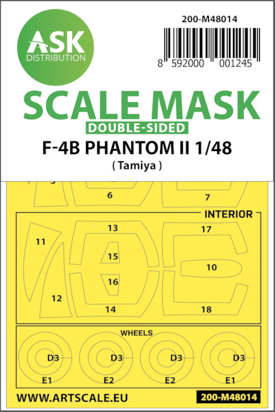 Masking Set F4B Phantom (Tamiya) Double sided 200-M48014