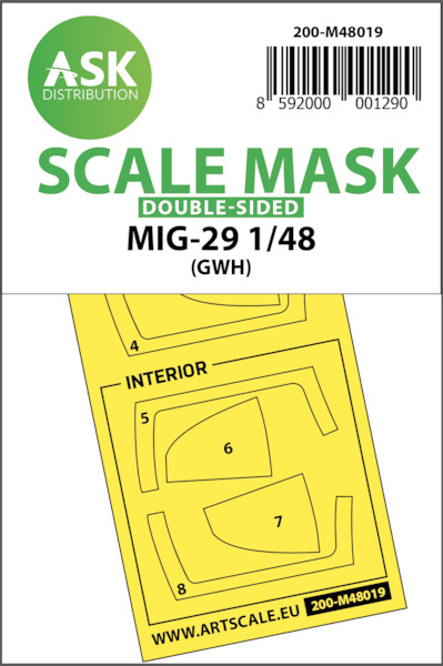 Masking Set Mikoyan MiG29 Fulcrum (Great Wall Hobby) Double Sided  200-M48019