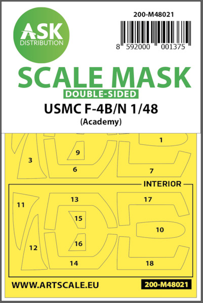 Masking Set F4B/N Phantom (Academy) Double sided 200-M48021