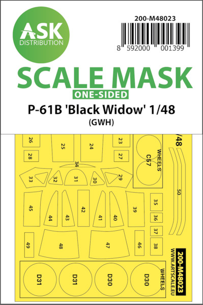 Masking Set P61B Black Widow (Great Wall) One sided 200-M48023