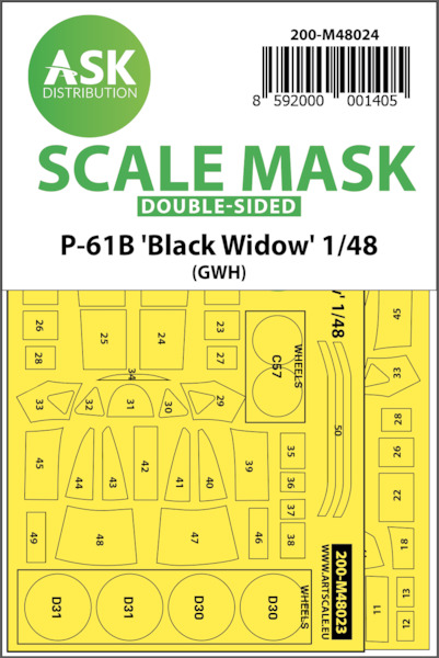 Masking Set P61B Black Widow (Great Wall) Double sided  200-M48024