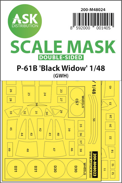 Masking Set P61B Black Widow (Great Wall) Double sided 200-M48024
