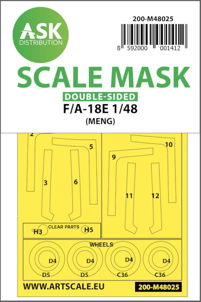 Masking Set F/A18E Super Hornet (Meng) Double sided 200-M48025