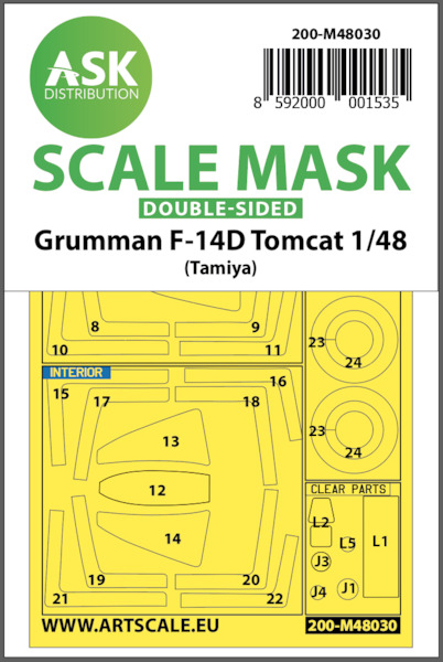 Masking Set Grumman F14D Tomcat (Tamiya) Double sided 200-M48030