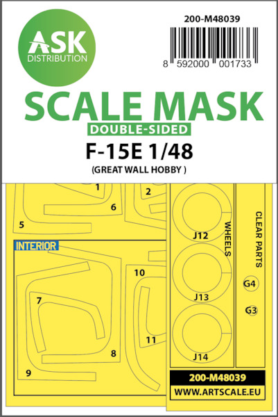 Masking Set F15E Strike Eagle  (Great Wall Hobby) Double Sided  200-M48039