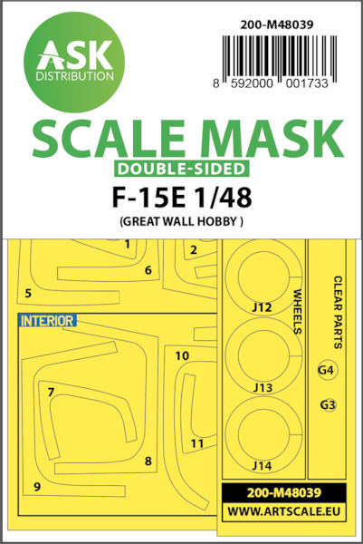 Masking Set F15E Strike Eagle (Great Wall Hobby) Double Sided 200-M48039
