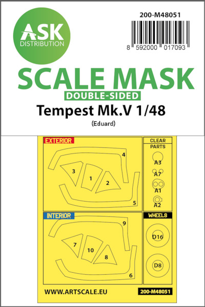 Masking Set Tempest MKV (Eduard)  Double sided  200-M48051