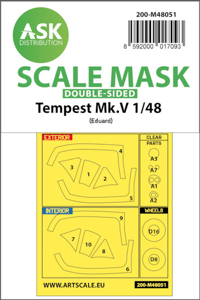 Masking Set Tempest MKV (Eduard) Double sided 200-M48051
