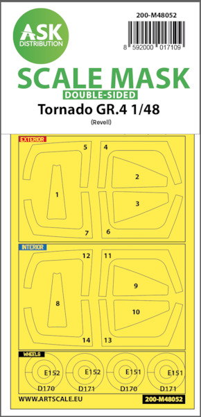 Masking Set Tornado GR4 (Eduard, Revell)  Double sided  200-M48052
