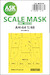 Masking Set AH64 Apache Canopy  and wheels (Academy) One Sided 200-M48070