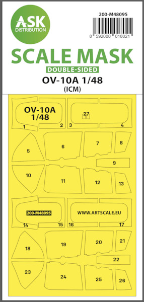 Masking set OV10A Bronco Canopy and wheels (ICM) Double Sided 200-M48095