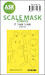Masking Set F16A Fighting Falcon Canopy  and wheels (Kinetic) Single Sided 200-M48110