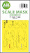 Masking Set F16A Fighting Falcon Canopy  and wheels (Kinetic) Double Sided 200-M48111
