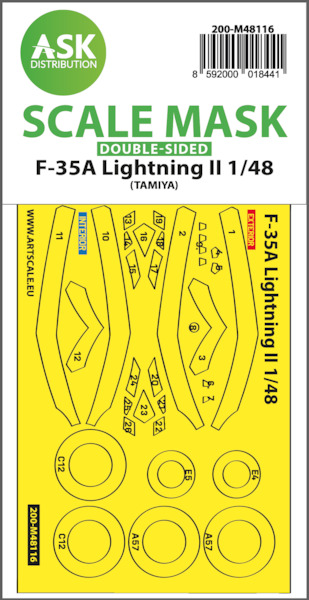 Masking Set F35A Lightning II Canopy and Wheels (Tamiya) Double Sided  200-M48116