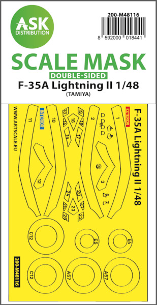 Masking Set F35A Lightning II Canopy and Wheels (Tamiya) Double Sided 200-M48116