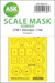 Masking Set Kyushu J7W1 Shinden Canopy and wheels (Hasegawa) Single Sided 200-M48125
