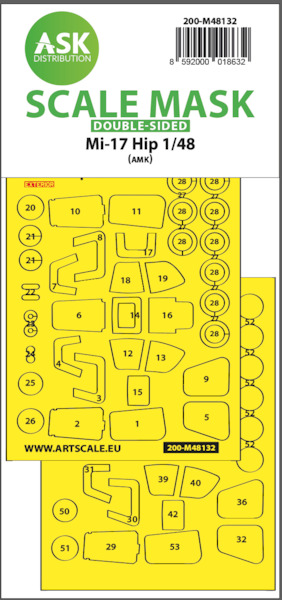 Masking Set Mil Mi8 "Hip" Canopy and windows (AMK) Double Sided 200-M48132