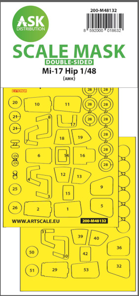 Masking Set Mil Mi8 "Hip" Canopy and windows (AMK) Double Sided  200-M48132